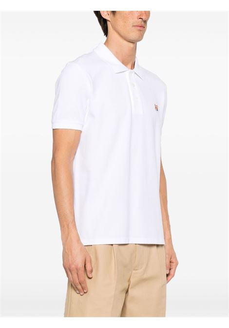 polo fox head patch regular uomo bianca MAISON KITSUNÉ | LM00208KJ7002P100
